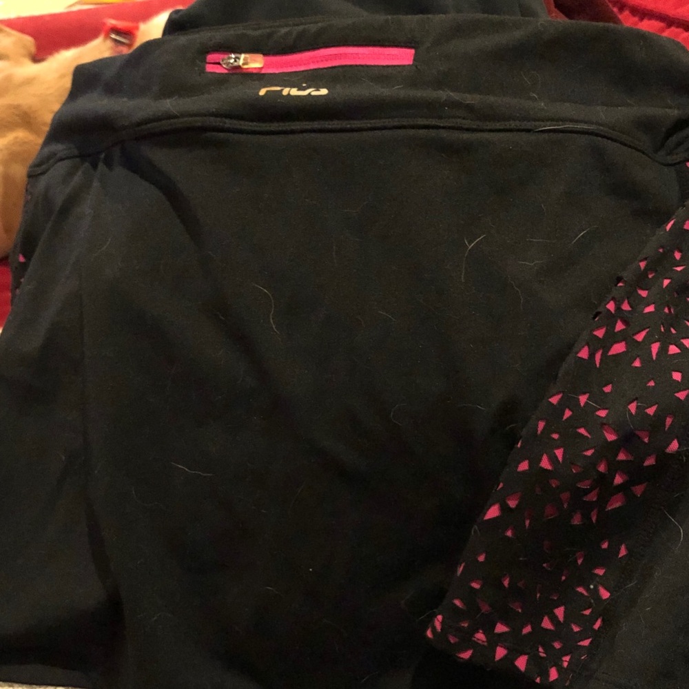Fila Black tennis skirt with Pink Accent panels